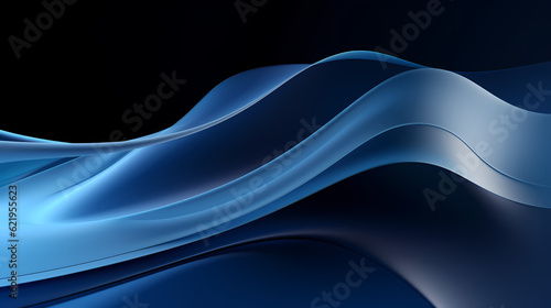Abstract Dark Blue curve shapes background. luxury wave. Smooth and clean subtle texture creative design. Suit for poster, brochure, presentation, website, flyer. vector abstract design element