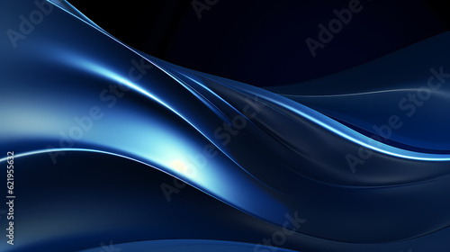 Abstract Dark Blue curve shapes background. luxury wave. Smooth and clean subtle texture creative design. Suit for poster, brochure, presentation, website, flyer. vector abstract design element