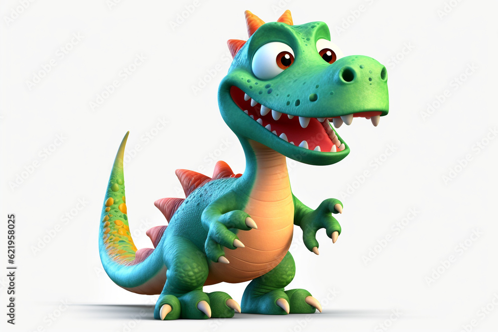 Fototapeta premium a funny and cute 3d dinosaur
