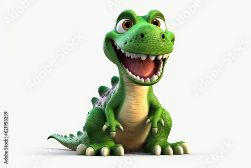 a funny and cute 3d dinosaur © Robin