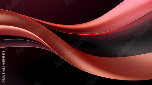 Abstract dark red gold curve shapes background. luxury wave. Smooth and clean subtle texture creative design. Suit for poster, brochure, presentation, website, flyer. vector abstract design element