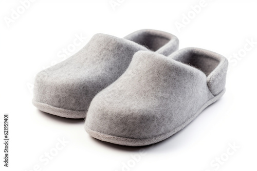 Home slippers isolated on white background, clipping path included