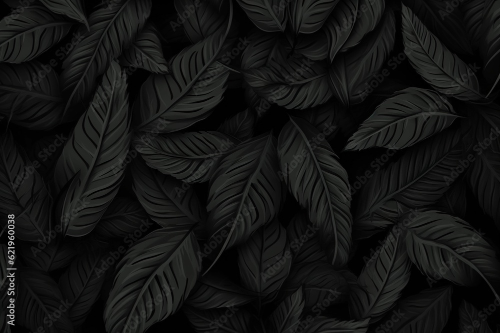 Dark leaf pattern background Dark leaf pattern background