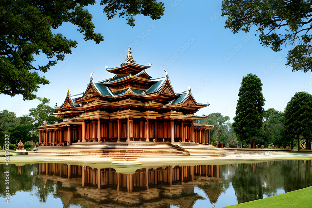 Obraz premium Historic Architecture. Generative AI.