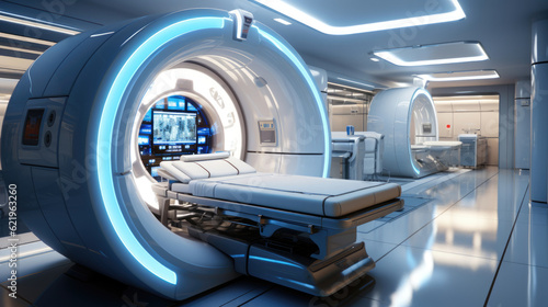 High-tech modern CT scan room in the modern hospital © didiksaputra