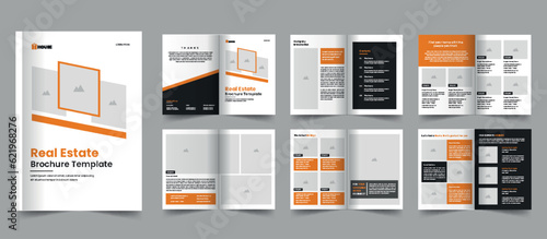 Real estate brochure template and business brochure layout design