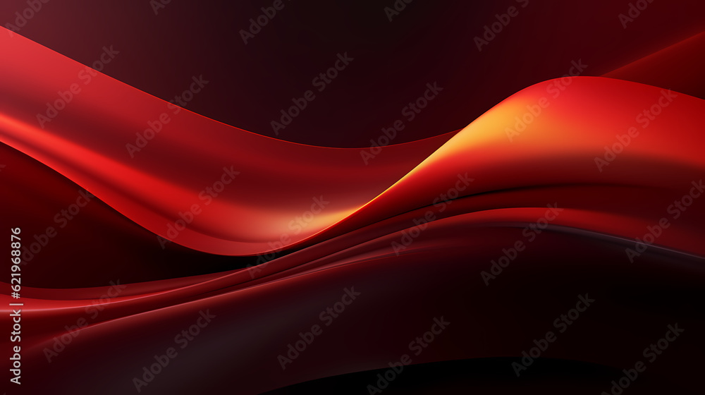 Obraz premium Abstract dark orange curve shapes background. luxury wave. Smooth and clean subtle texture creative design. Suit for poster, brochure, presentation, website, flyer. vector abstract design element