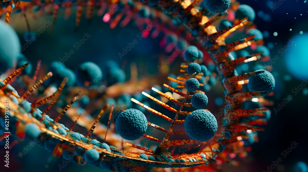 Genetic Alchemy Unveiled: Visually Striking Graphic Depicting DNA Gene ...
