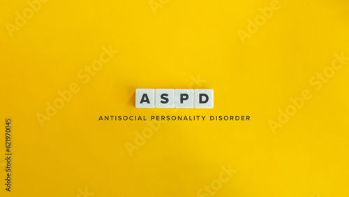 Antisocial personality disorder (ASPD) Banner and Concept Image. photo