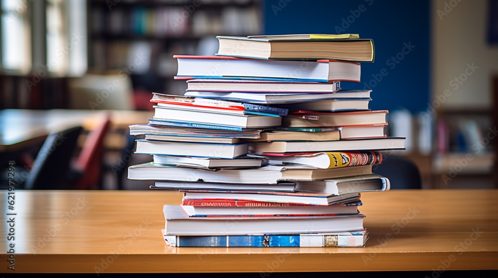 .huge pile of books to learn in school .huge pile of books to learn in school