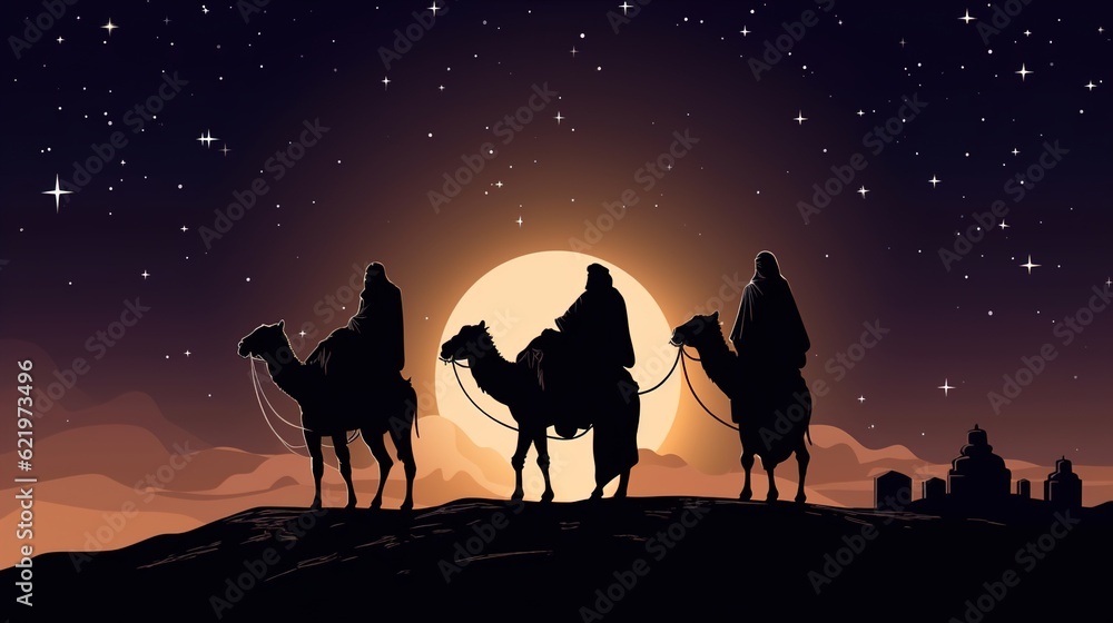 Illustration of Epiphany.A Christian festival.illustration Illustration of Epiphany.A Christian festival.illustration