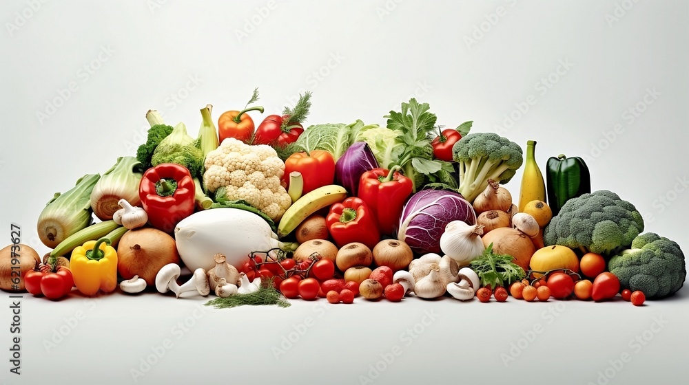 fruits and vegetables isolated on white background fruits and vegetables isolated on white background