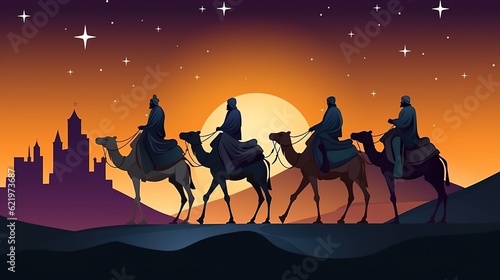 Illustration of Epiphany.A Christian festival.illustration