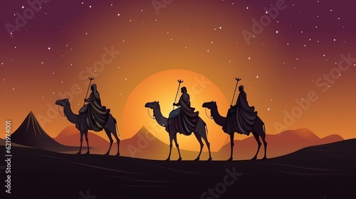 Illustration of Epiphany.A Christian festival.illustration