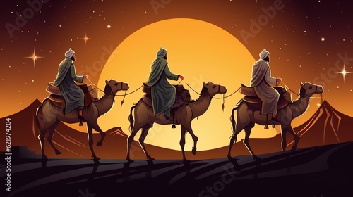 Illustration of Epiphany.A Christian festival.illustration