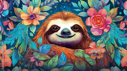 the sloth in the jungle