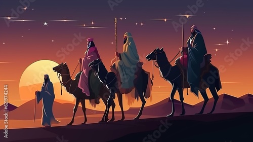 Illustration of Epiphany.A Christian festival.illustration