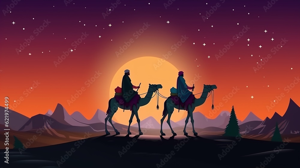 Illustration of Epiphany.A Christian festival.illustration Illustration of Epiphany.A Christian festival.illustration