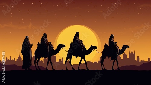 Illustration of Epiphany.A Christian festival.illustration