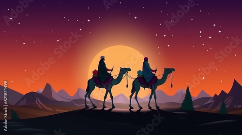 Illustration of Epiphany.A Christian festival.illustration