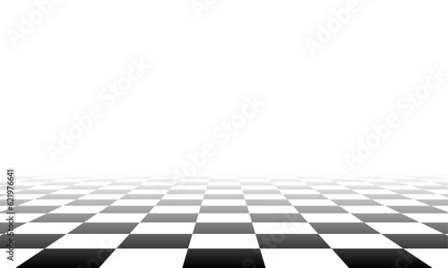Obraz na plátně Chess perspective floor background