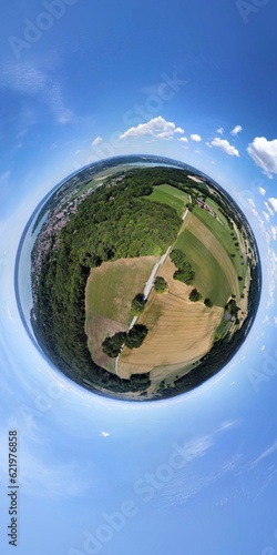 360° Landschaftsaufnahme Kugelansicht Deutschland