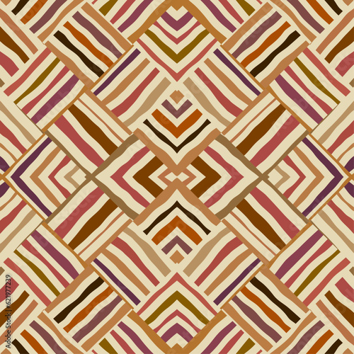 Seamless vector image. Beige herringbone geometric pattern . Tribal native style. Vector image