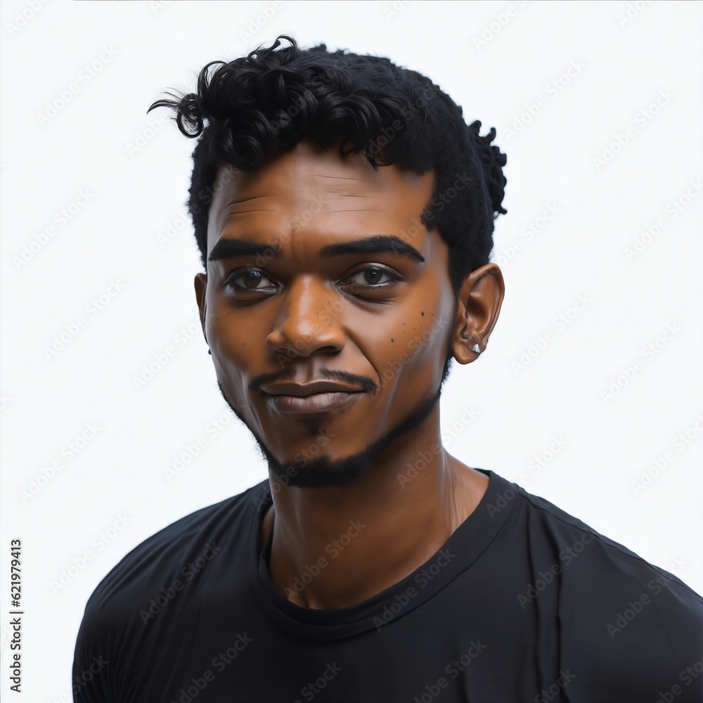 Obraz premium Portrait of a teenage boy with an Earring