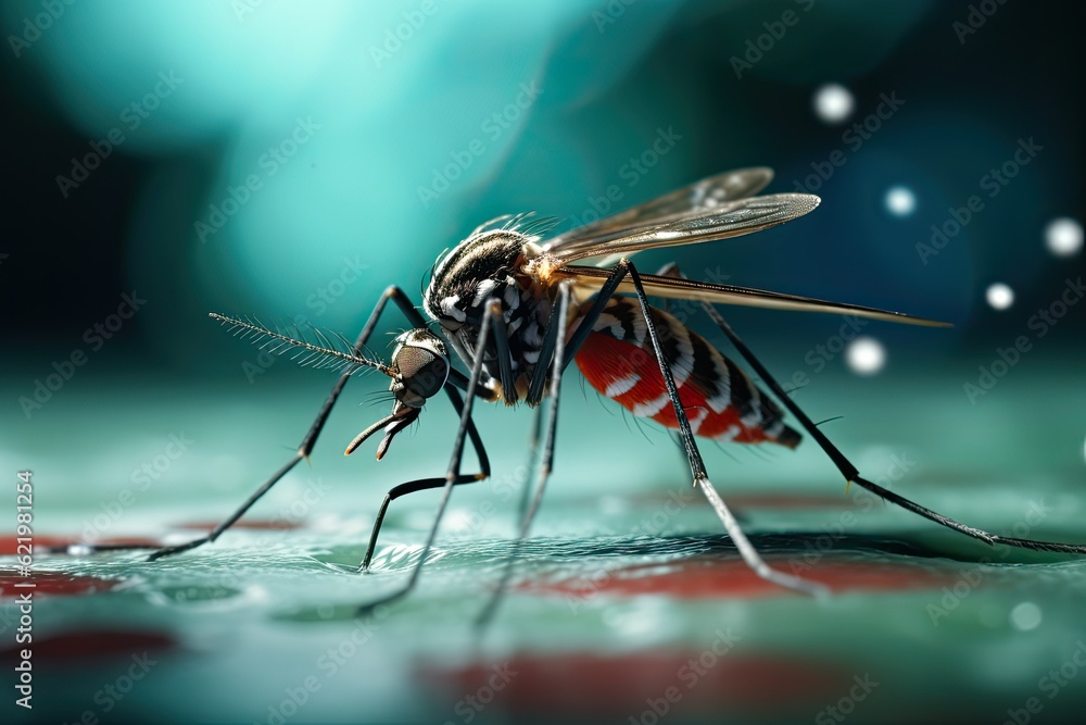 Closeup macro shot of Aedes Aegypti mosquito, Dengue outbreak in Dhaka, Bangladesh Closeup macro shot of Aedes Aegypti mosquito, Dengue outbreak in Dhaka, Bangladesh