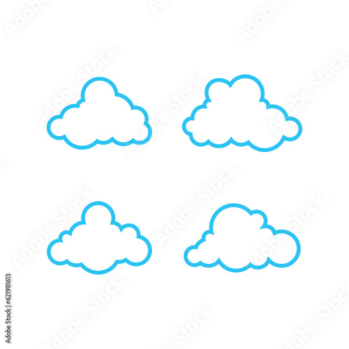 cloud blue sky element clipart vector illustration