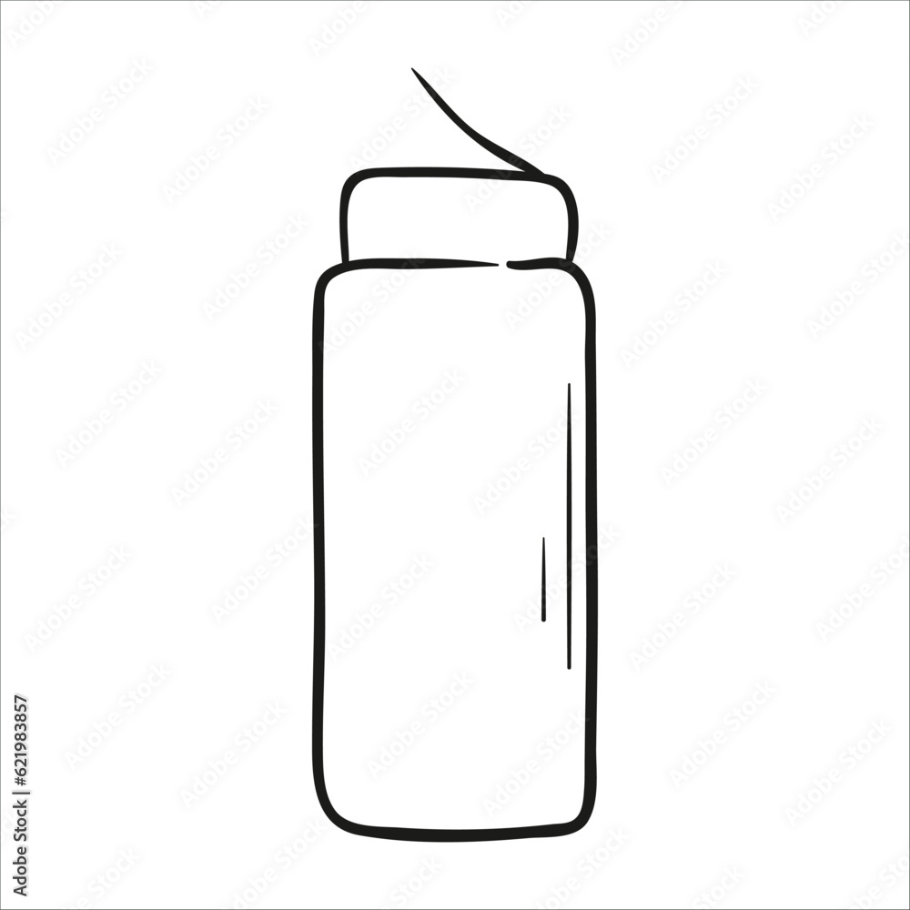 dusting bottle. Hand drawn vector illustration dusting bottle. Hand drawn vector illustration
