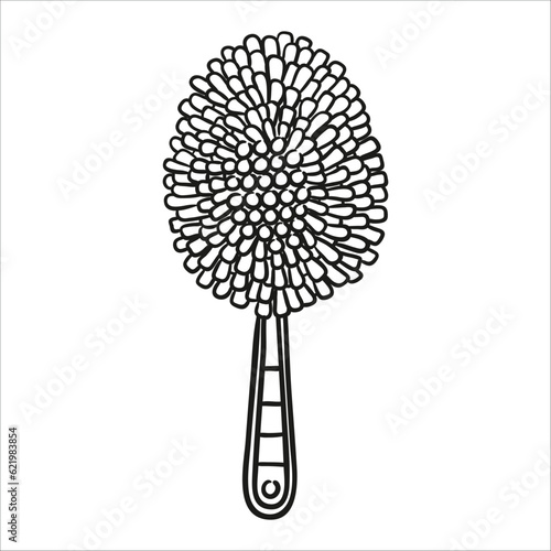 duster microfiber. Hand drawn vector illustration