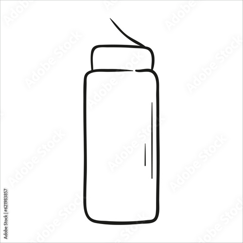 dusting bottle. Hand drawn vector illustration