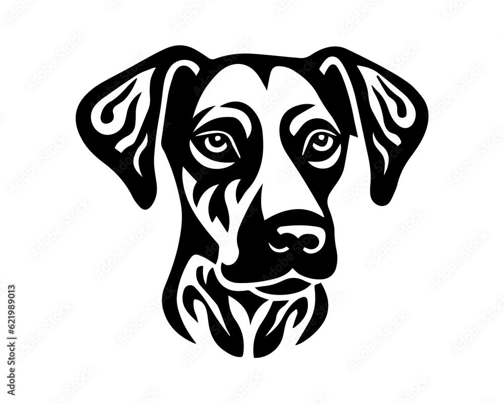 Dog Man's Friend Breed Puppy Affectionate Faithful Barking Tattoo Stamp Dog Man's Friend Breed Puppy Affectionate Faithful Barking Tattoo Stamp