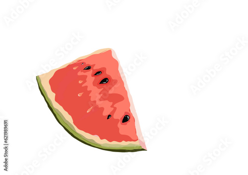 watermelon slices with white background
