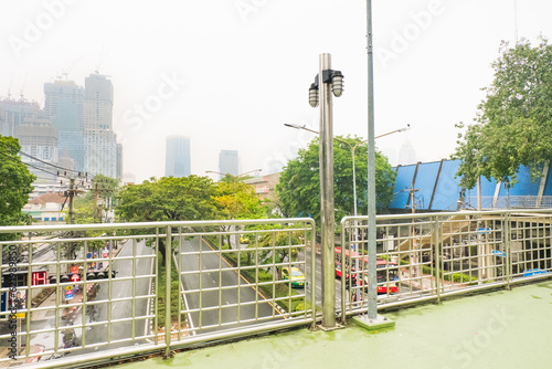 Green Bridge connects between Lumpini Park and Benchakitti Park japan style concept.