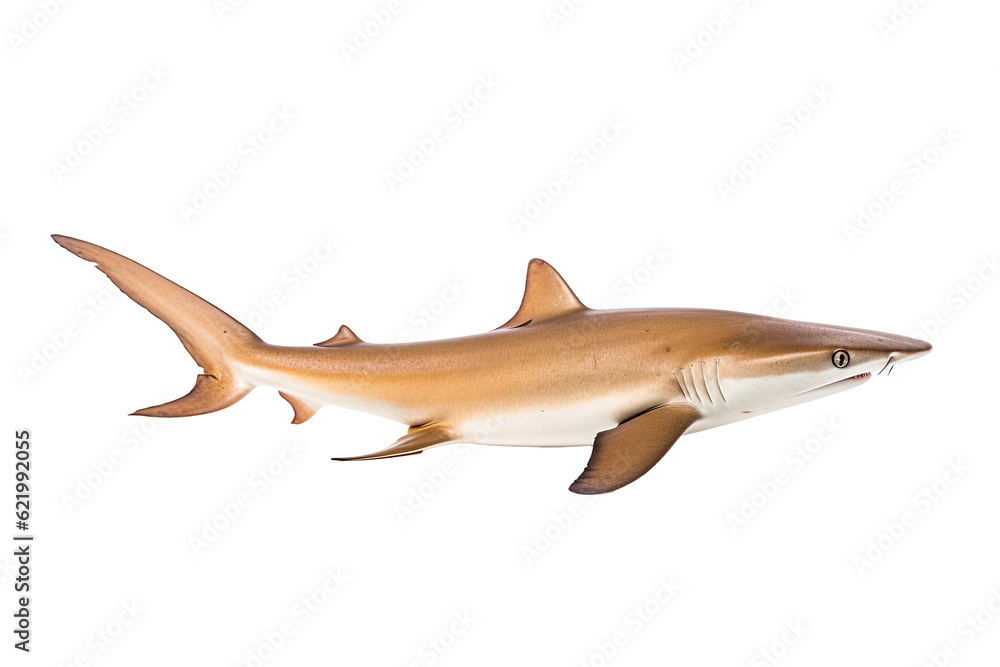Naklejka premium Smoothhound shark Mustelus , Transparent background. generative AI