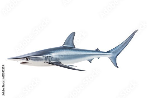 Thresher shark Alopias   Transparent background. generative AI