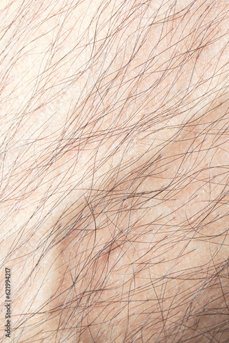 Human leg skin and hair macro,Texture of human skin with hair. Close up.