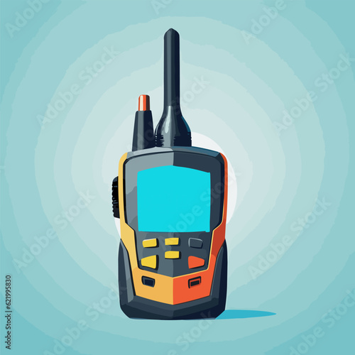 yellow black walkie talkie front view