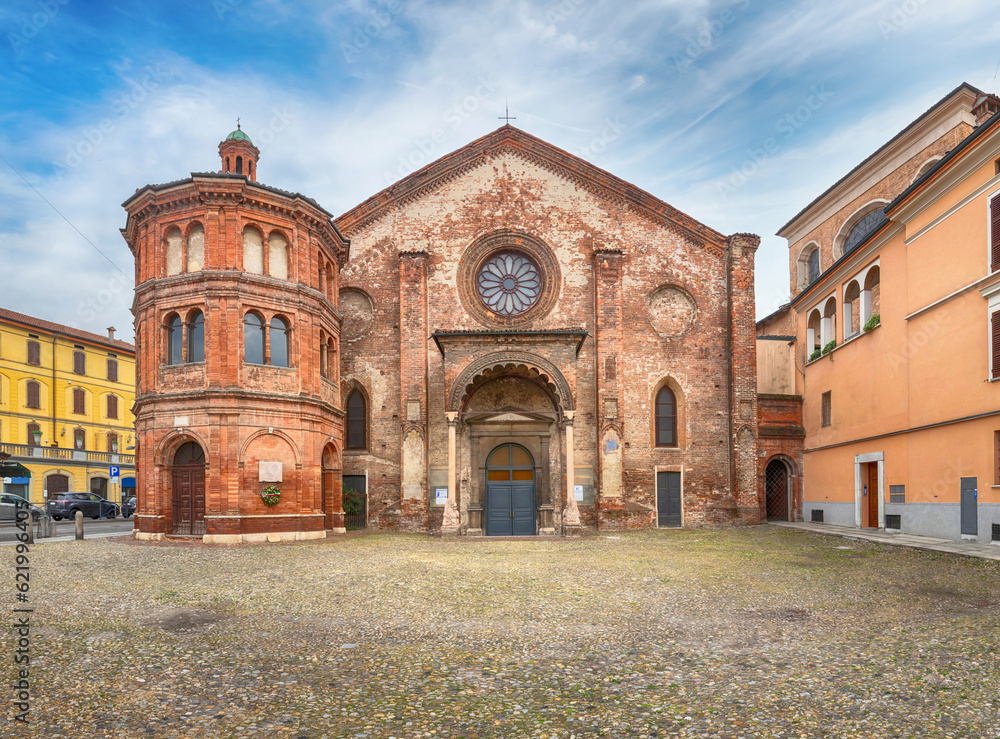 Cremona, Italy - view of Chiesa di San Luca - one of the oldest churches in the city, the first stone was laid in 1165