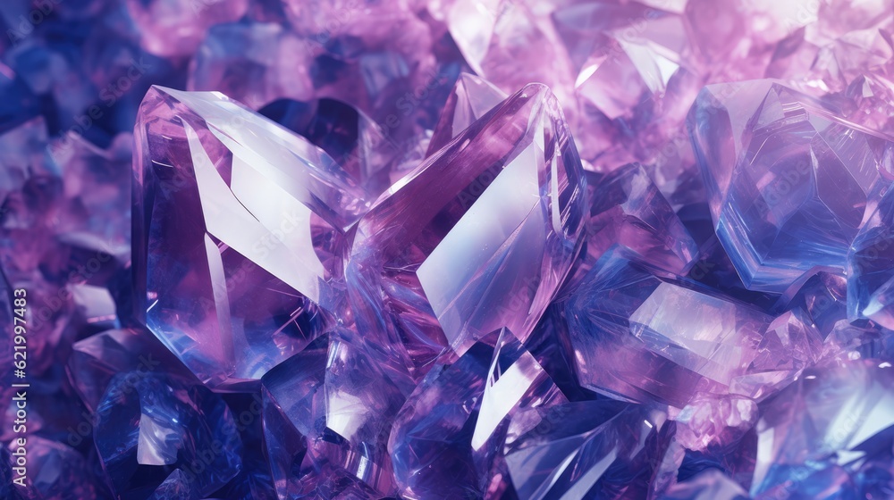 Abstract textured background with crystals. Shiny amethyst and quartz minerals Abstract textured background with crystals. Shiny amethyst and quartz minerals
