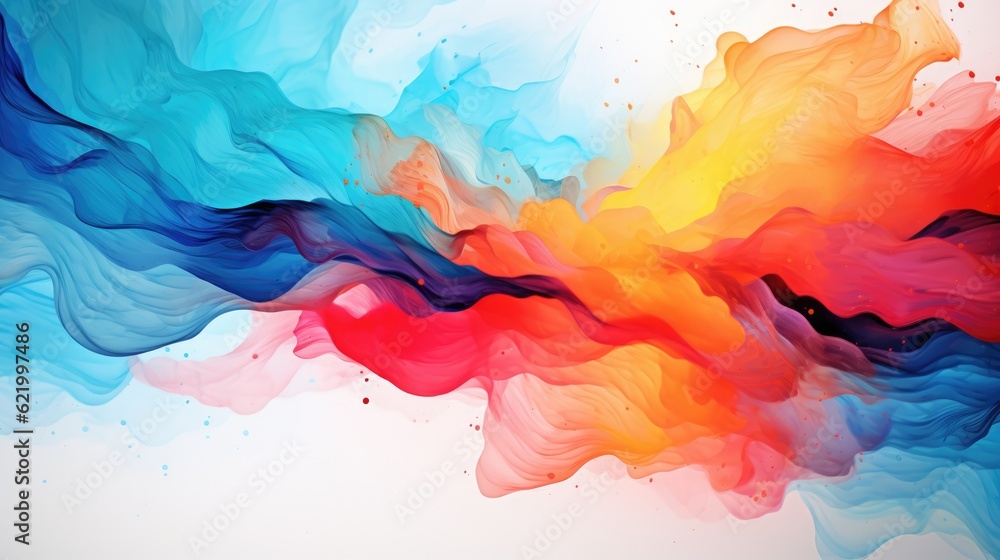 Abstract colorful background with fluid wavy shapes