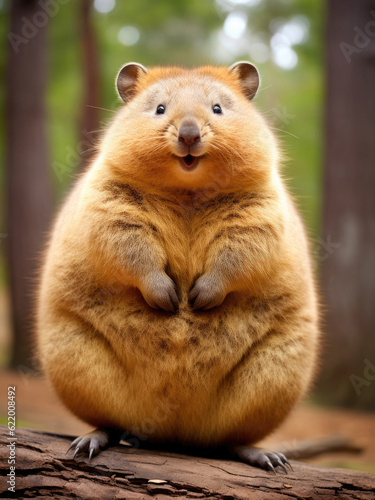 Cartoon plump quokka