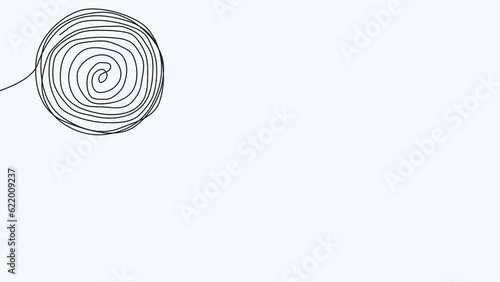 Self draw continuous line dream catcher animation 4k mystery symbol