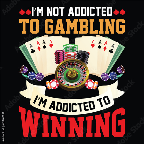 gambling tshart design vector art
