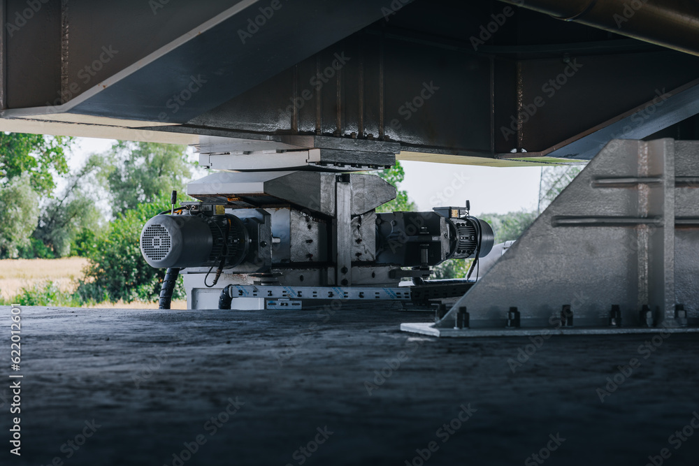 motors turning the rotating bridge over the river motors turning the rotating bridge over the river
