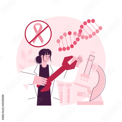 Gene therapy abstract concept vector illustration. Genetic cancer treatment, genes transfer therapy, regenerative medicine, experimental approach in oncology, prevent disease abstract metaphor.