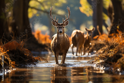 Autumn Background with animal