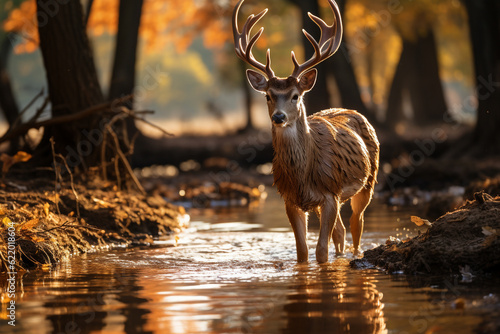 Autumn Background with animal